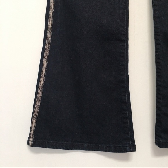 ELLA MOSS Bootcut High Rise Python Pinstripe Flare Jeans Size 30 - Picture 7 of 16